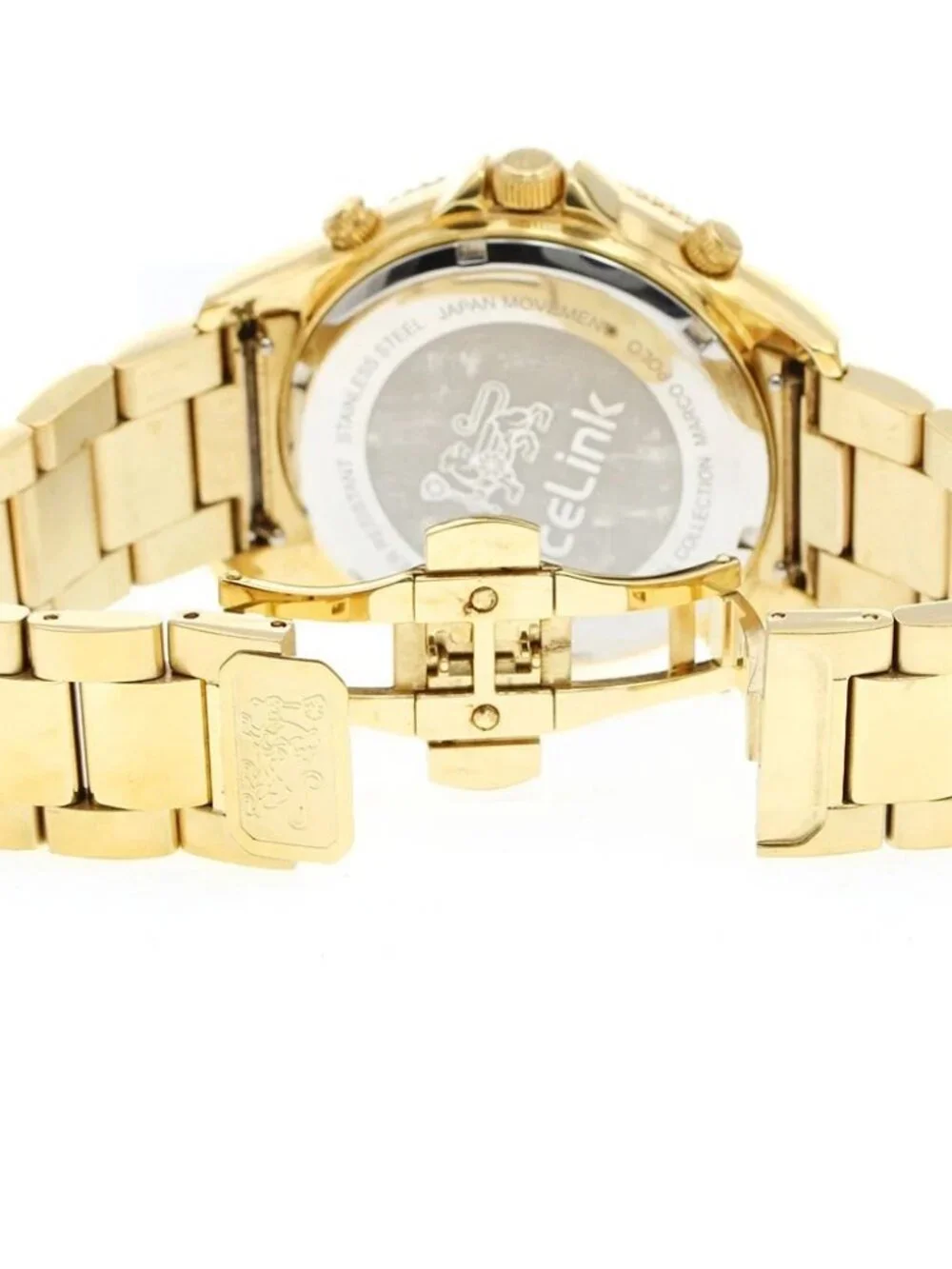 ICE LINK Marco Polo Diamond Bezel black Dial Quartz Men's Watch_963047